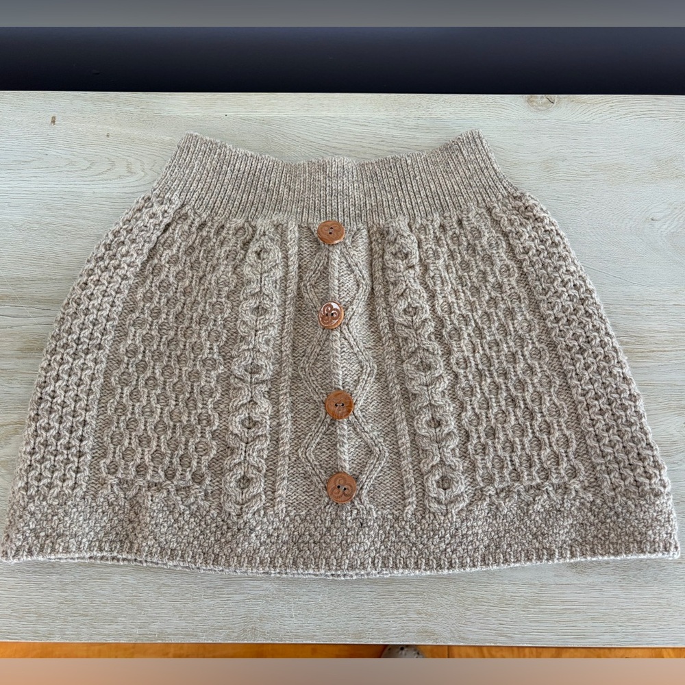 Aran Sweater Market 100% Merino Wool Irish Skirt